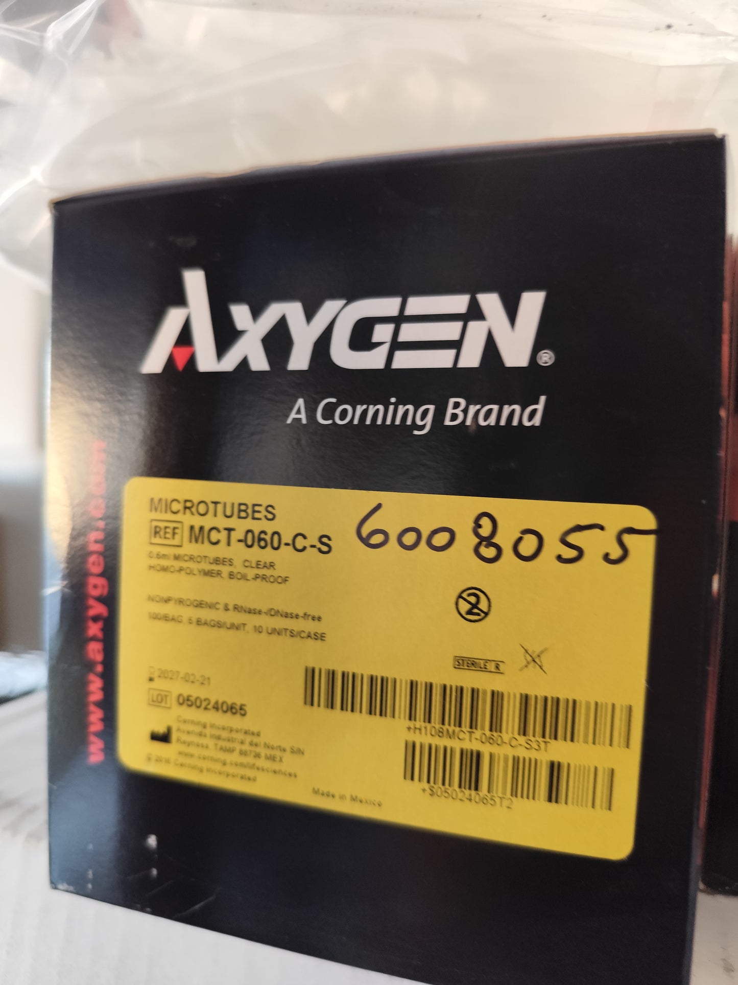 Eppendorf unit oxygen tubing