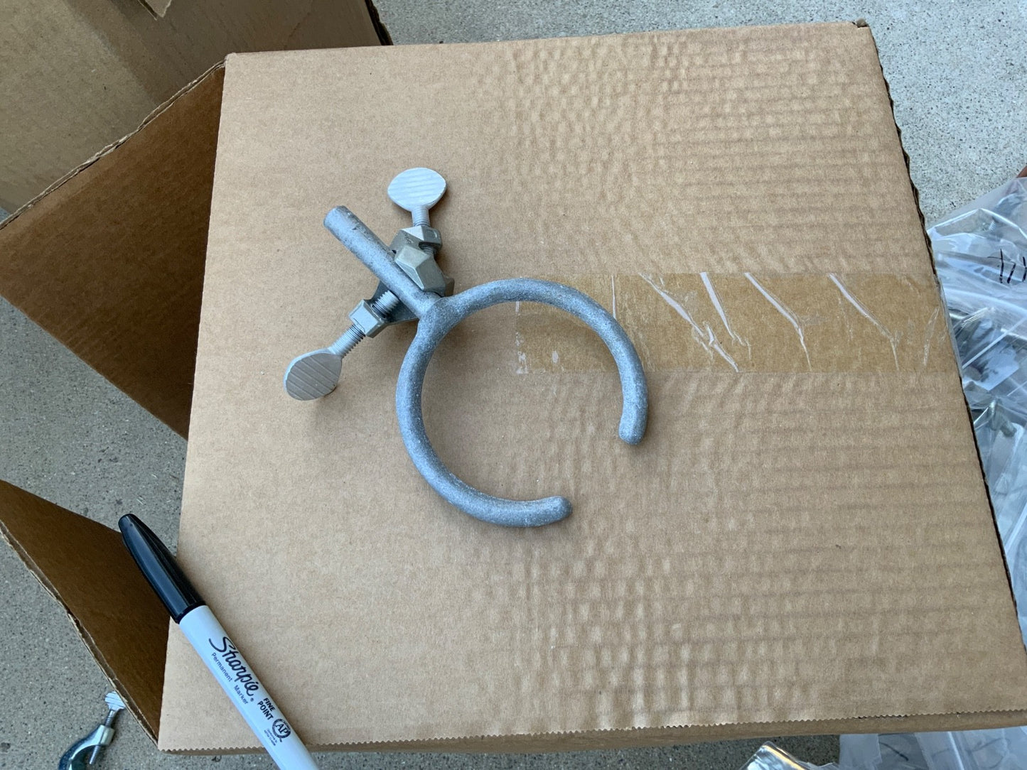 laboratory clamp or ring for column flask etc