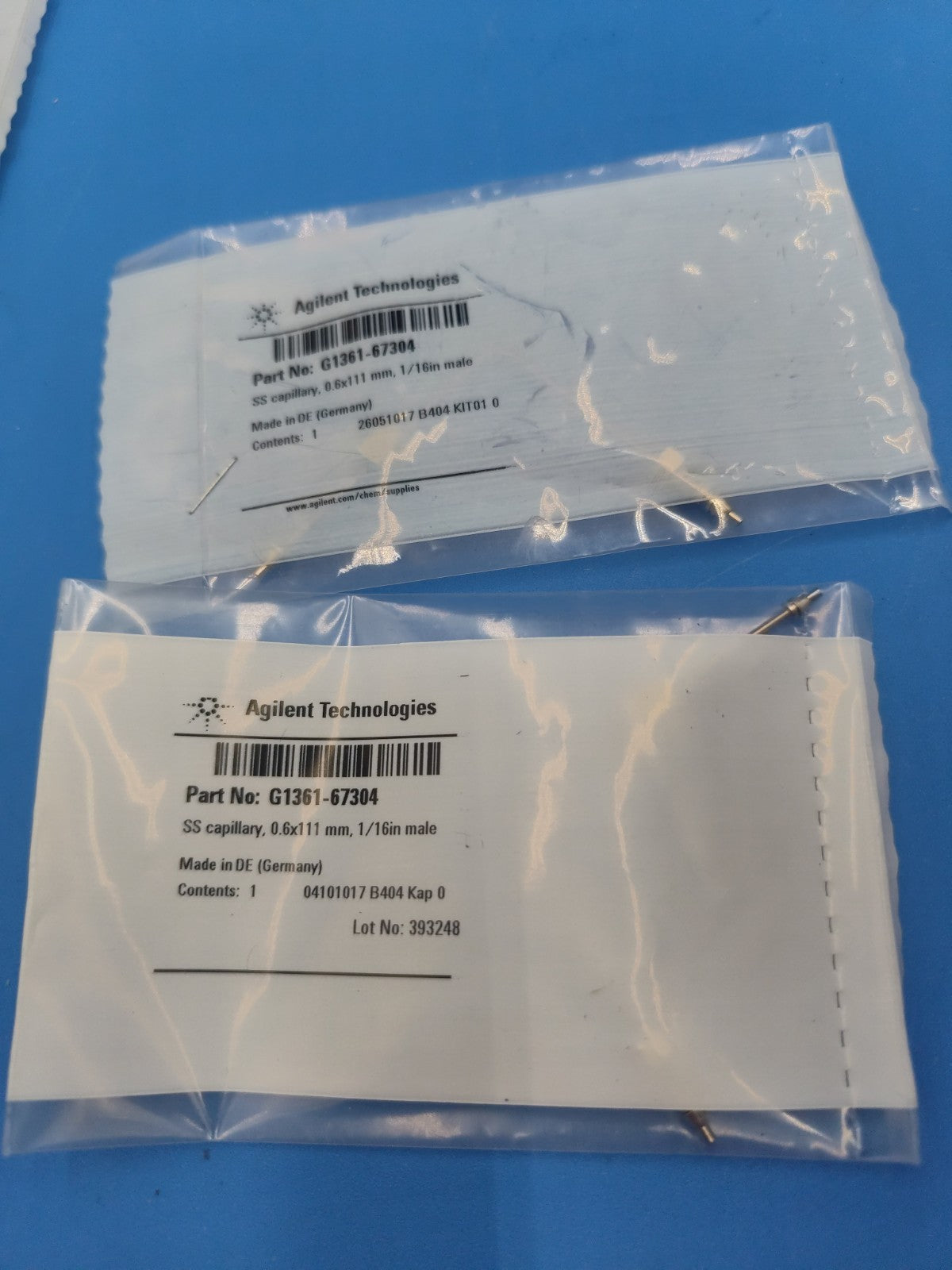 g1361-67304 SS Capillary 0.6 X 111 mm 1/16 in Male