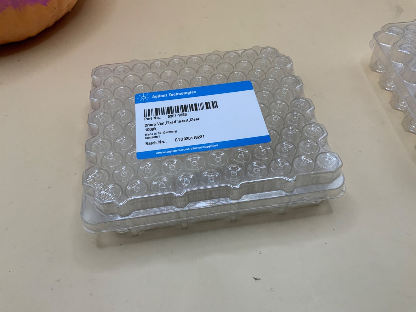 agilent vials 9301-1388 crimp vial fixed insert clear 100 pk