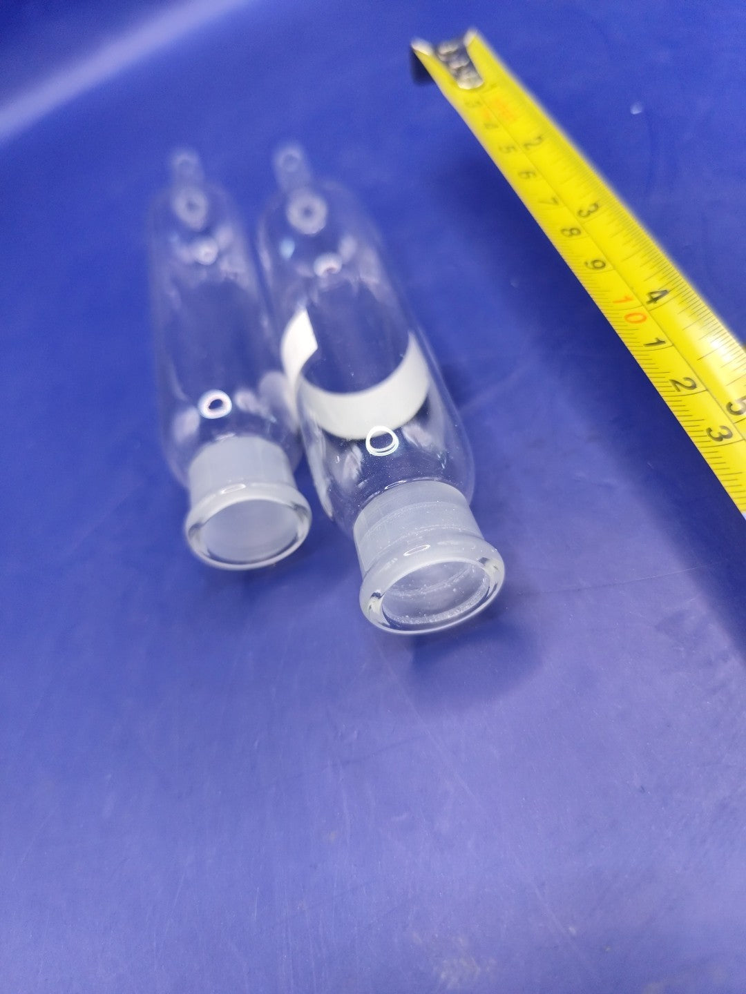 A Pair Of Class Chromatography Column 6" Tall