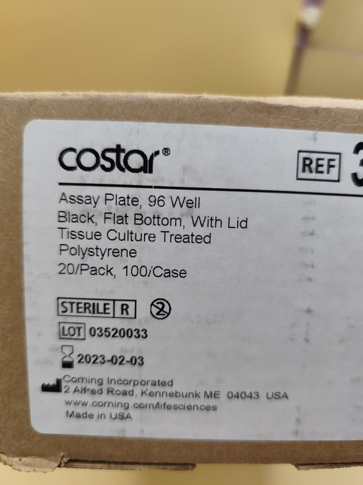 Corning 3916, 96-well Solid Black Flat Bottom TC-treated Microplates