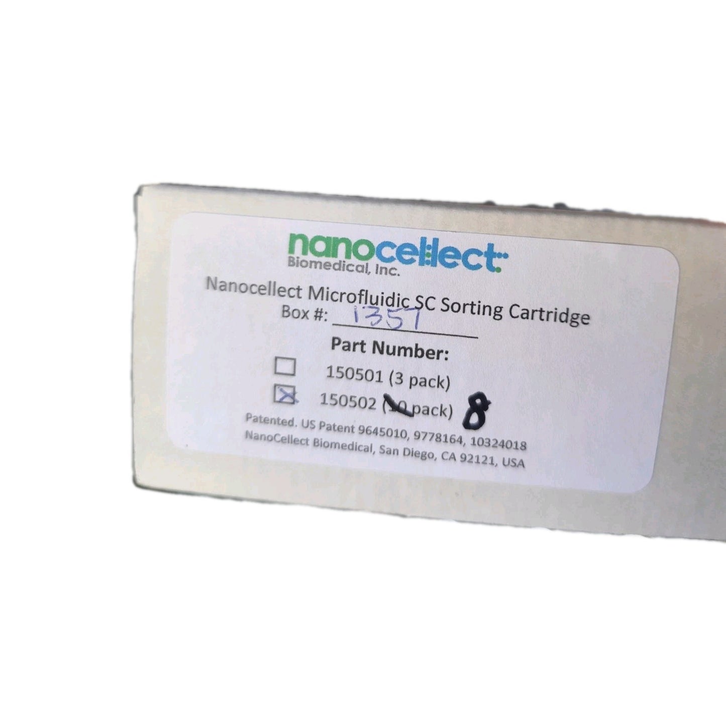 Nano Cellect Microfluidic Bulk Sorting Cartridge 150512 Box Of 10