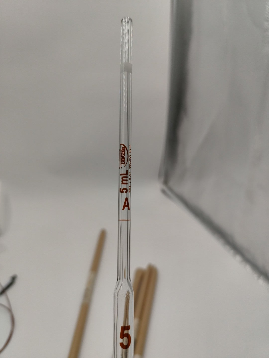 set of 4 glass pipette 5 ml LG-9350-108 Clear Class A
