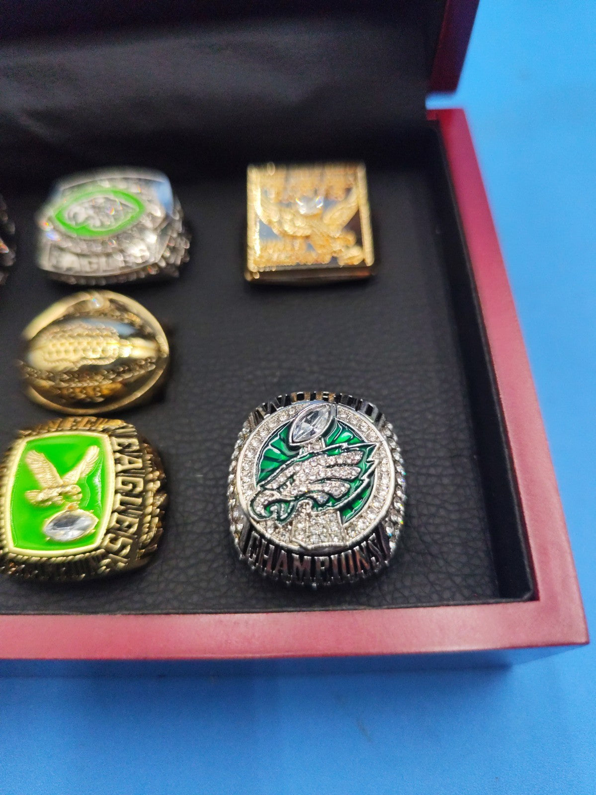 set of Philadelphia Eagles football championship rings Set 7