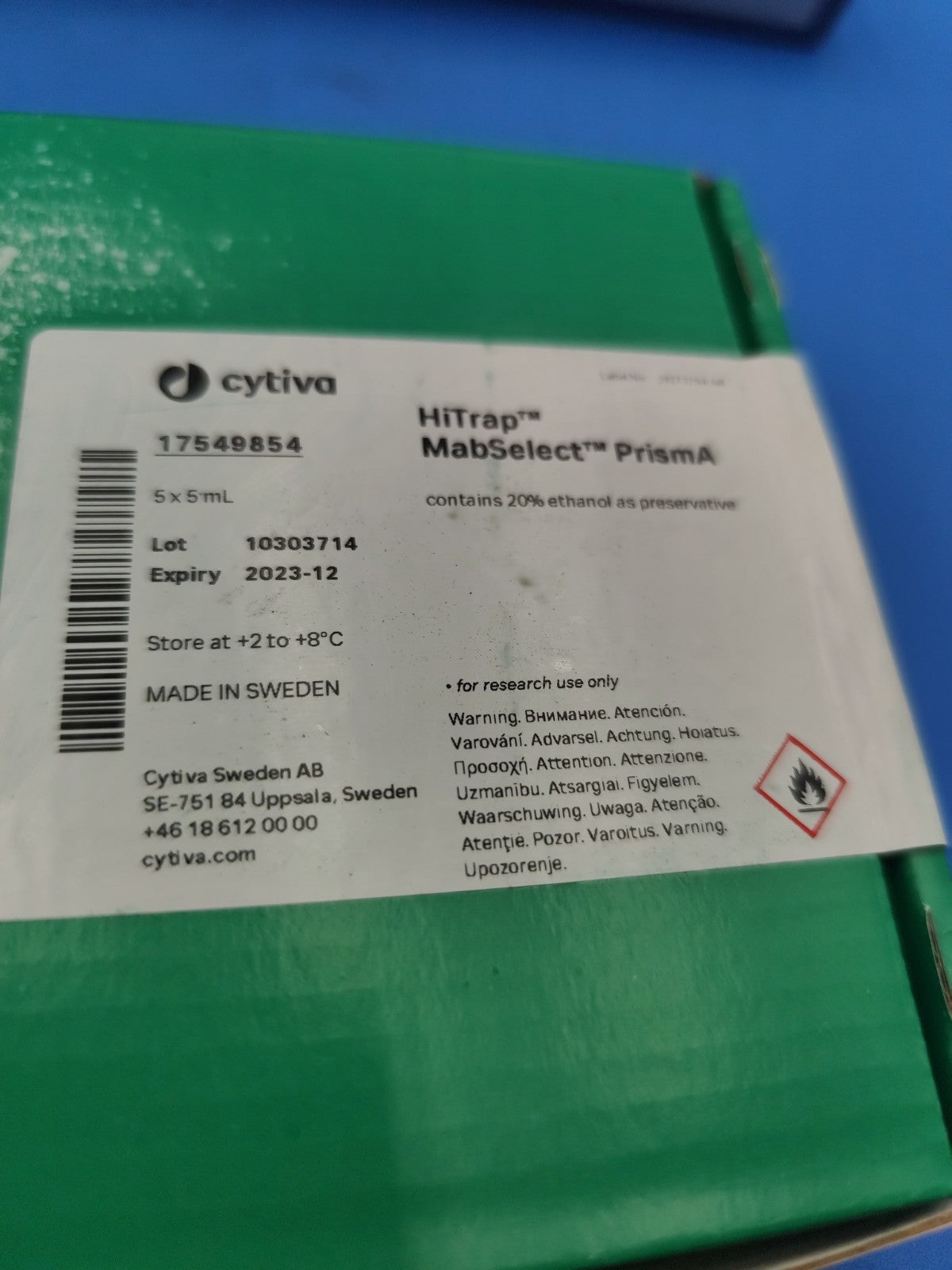 GE Healthcare Hitrap Mabselect PrismA Box Of 5 Room Temperature
