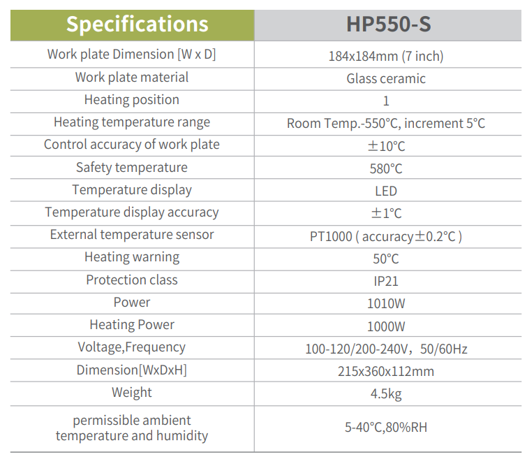 DLAB HP550-S LED Hotplate Magnetic Stirring and Heating