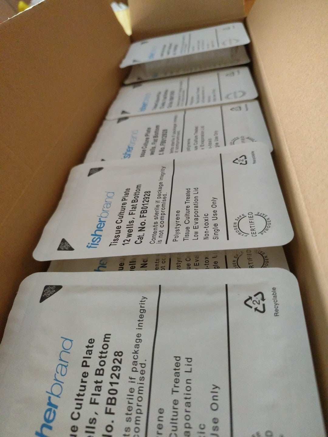 Fisher FB012928 Surface-Treated Sterile Surface-Treated 12 Well Plate Case Of 45