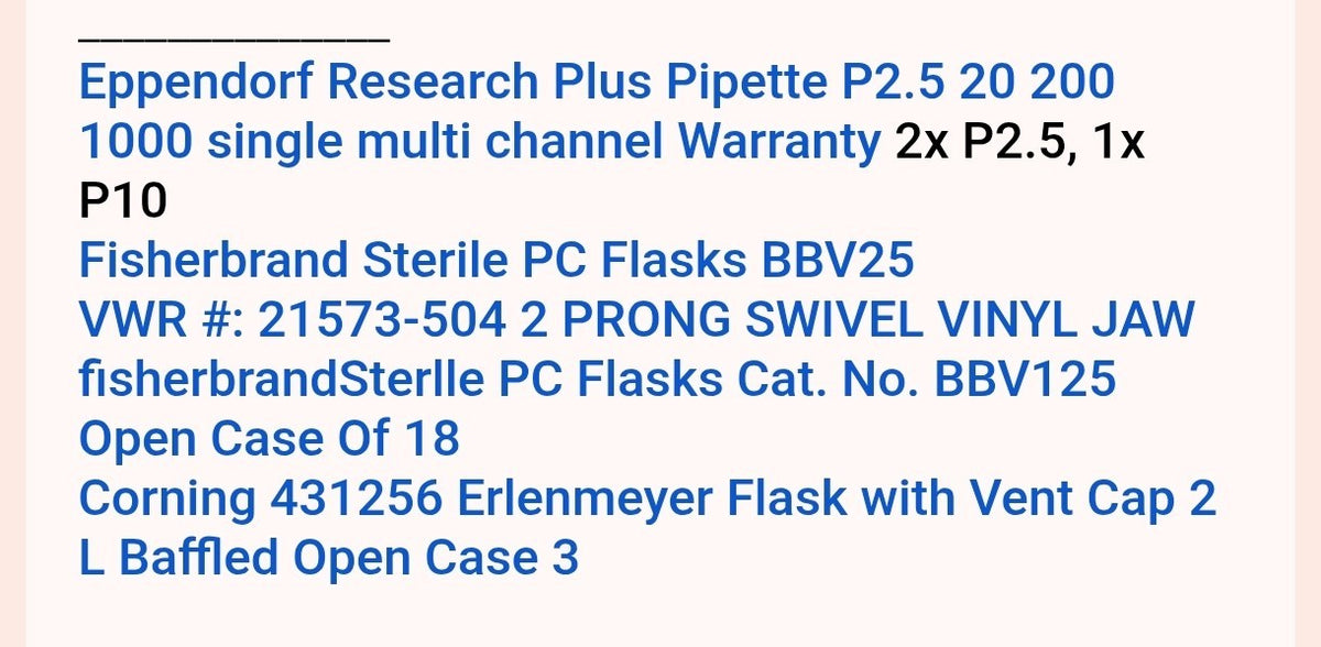 Lot Of Experimental Supllies Including Pipette And Flask