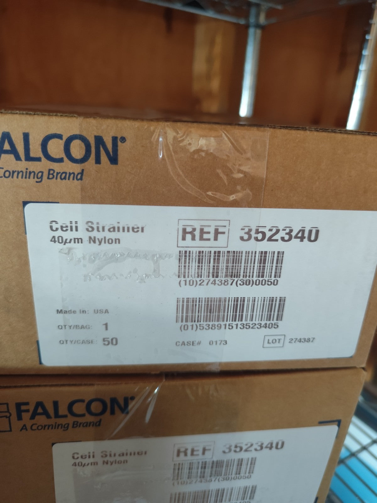 FALCON 40µm Nylon Cell Strainer Blue Sterile Individually Packed 352340 (50/cs)