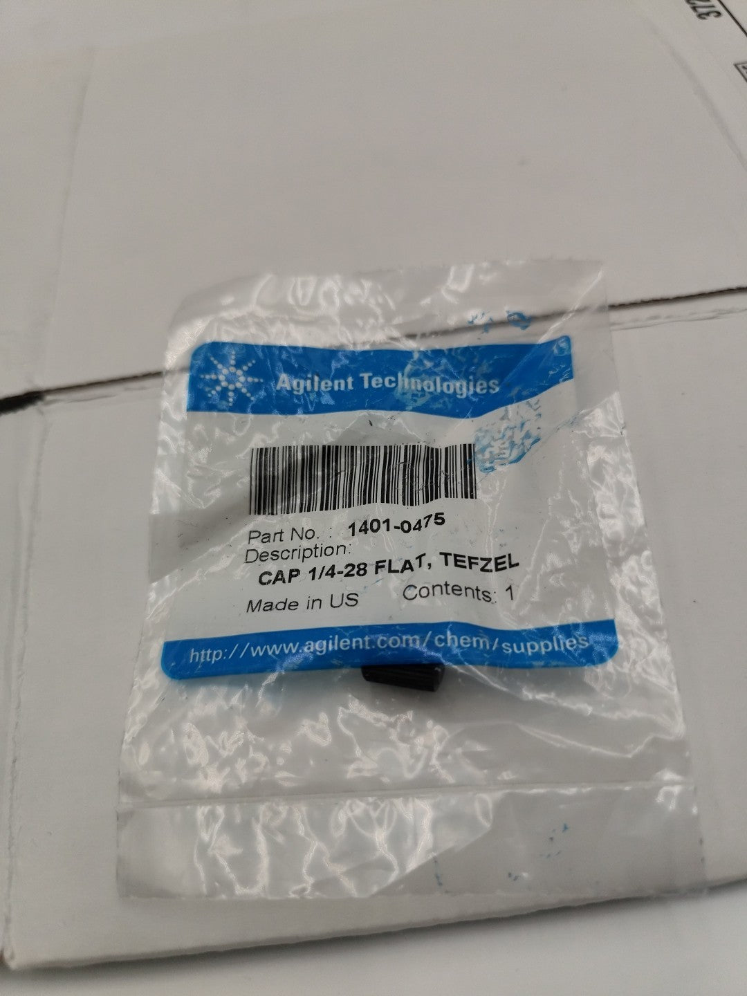 New Agilent Cap 1/4-28 Flat Tefzel 1401-0475
