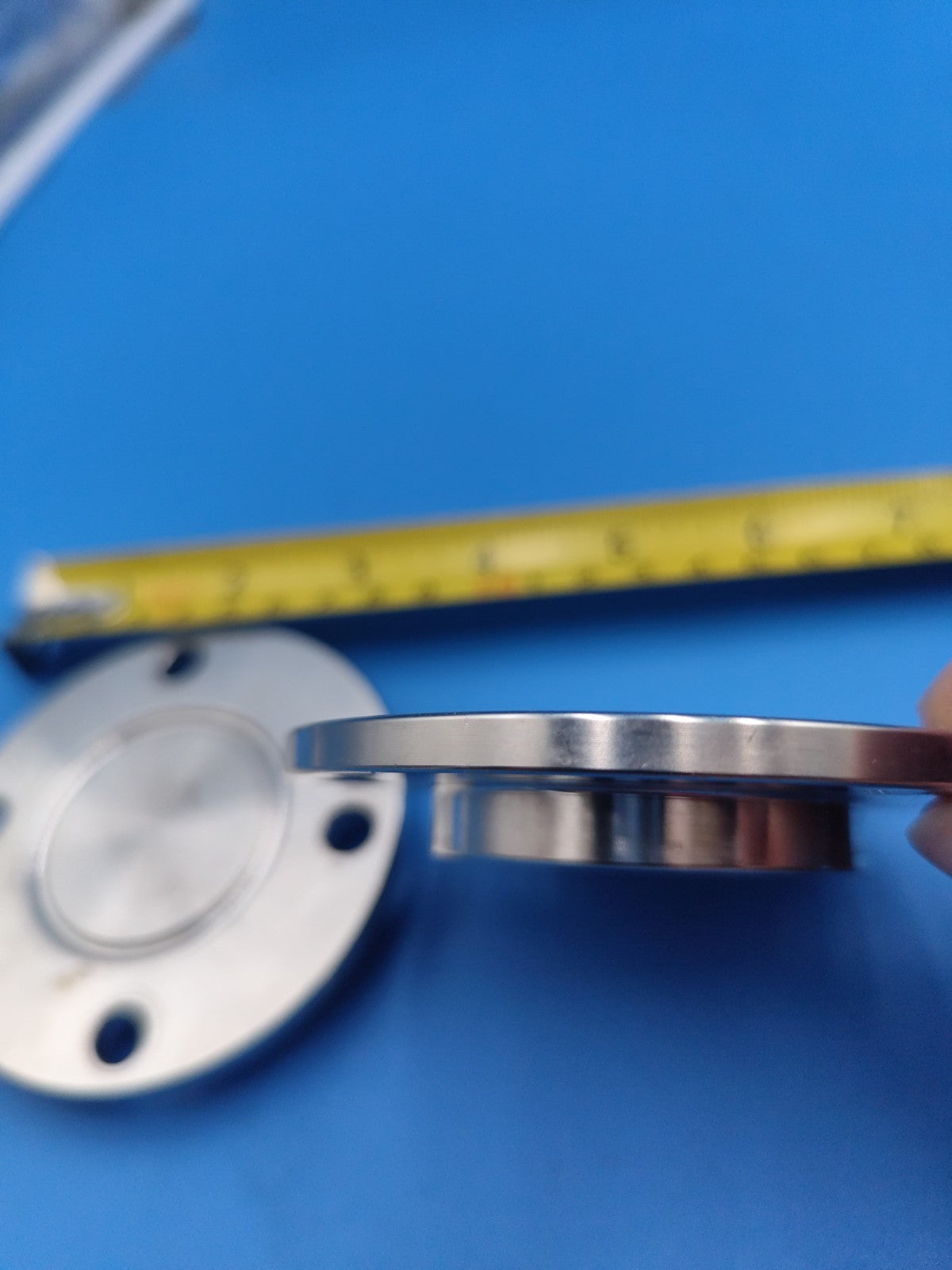 One stainless steel blind flange