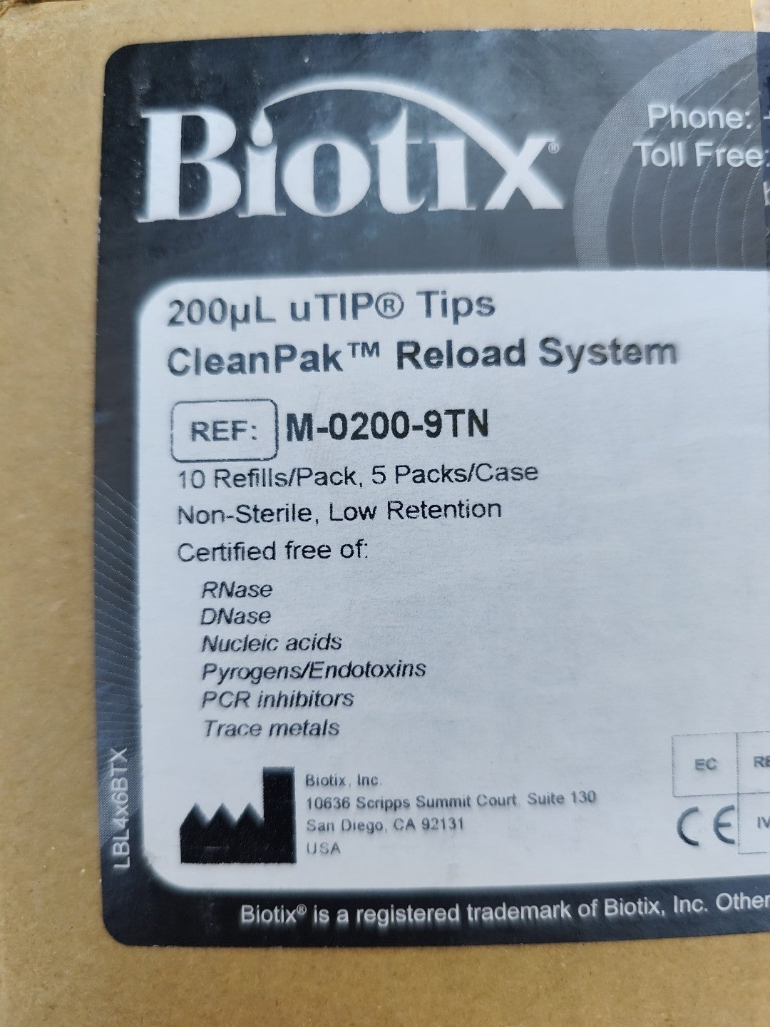 biotix util tip cleanpak 200ul reload system