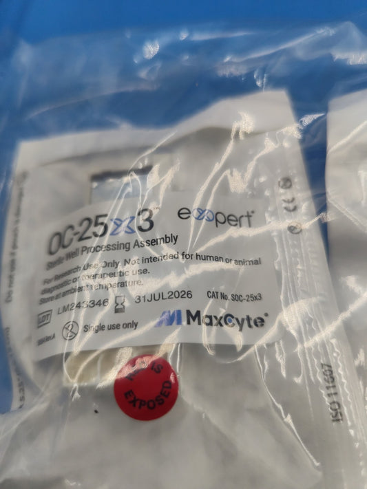 (2) MAXCYTE OC-25x3 Expert Electroporation Processing Assembly