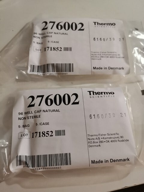 10 Pieces 96 Well Cap Natural Non Sterile In 2 Bags 276002