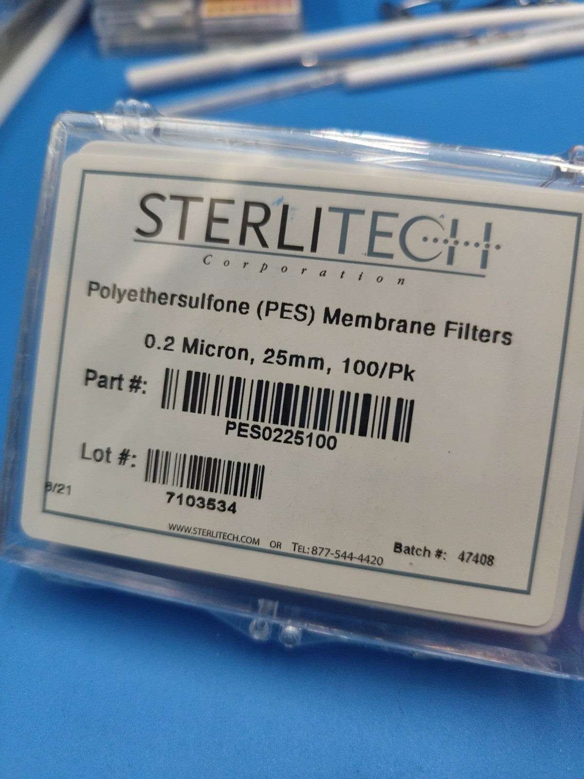 Polyethersulfone (PES) Membrane Filters, 0.2 Micron, 25mm, 100/Pk
