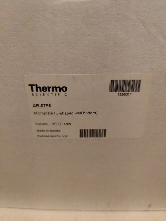 (Case of 78) Thermo Scientific AB-0796 U-Shaped Well Bottom Microplates 330 μL