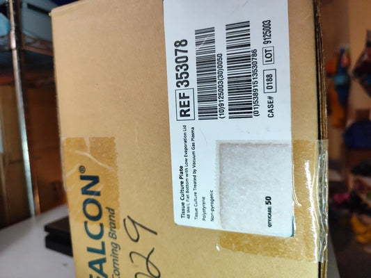 Falcon REF 353078 48-well Clear TC-treated Cell Culture Plate with Lid Case 50