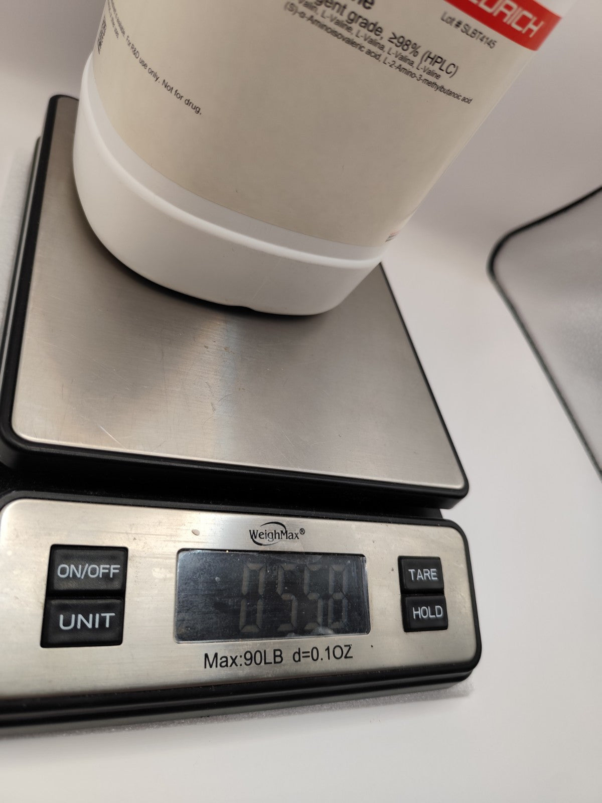 L-Valine V0500 Sigma-Aldrich Open Container
