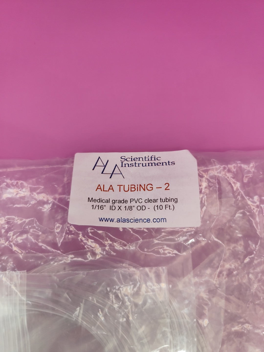 Scientific Instruments ALA Tubing-2. 1/16" ID X 1/8" OD PVC Clear Tubing 10 Ft