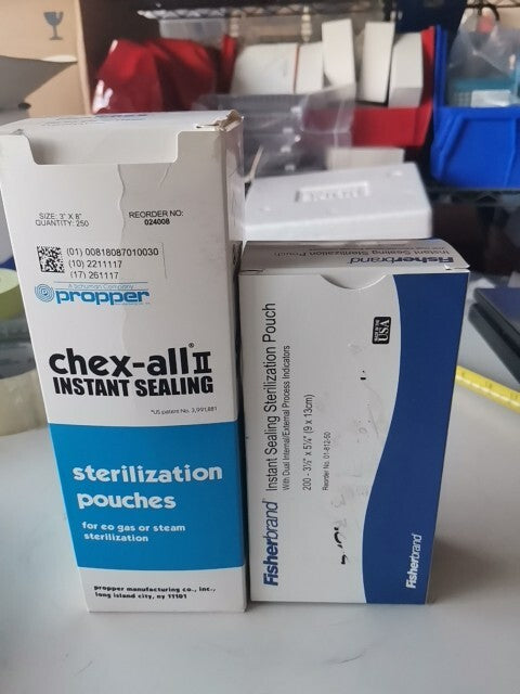 Lot Of Two Open Boxes Of Sterilization Pouches Instant Sealing Pouch 