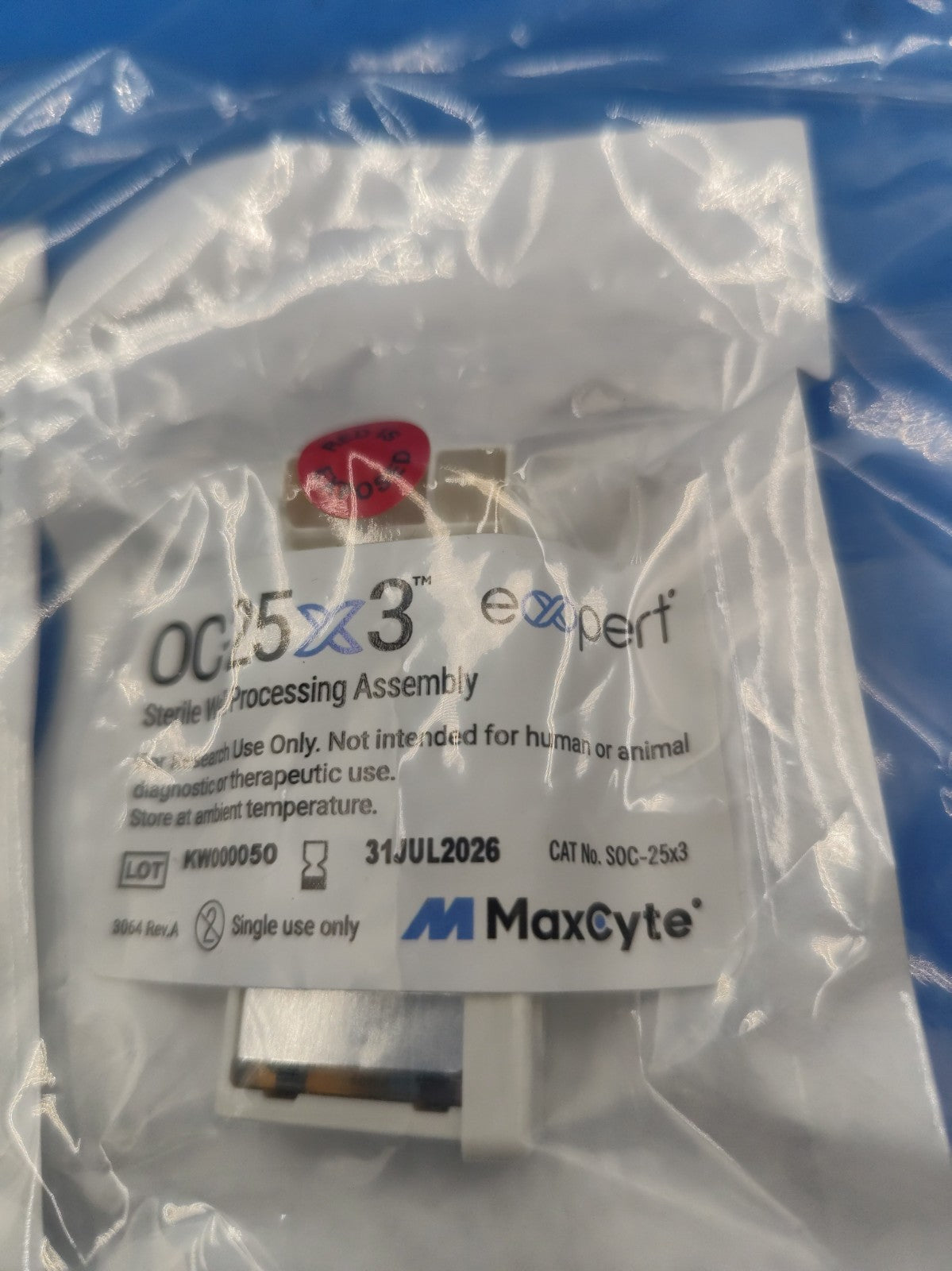 (2) MAXCYTE OC-25x3 Expert Electroporation Processing Assembly
