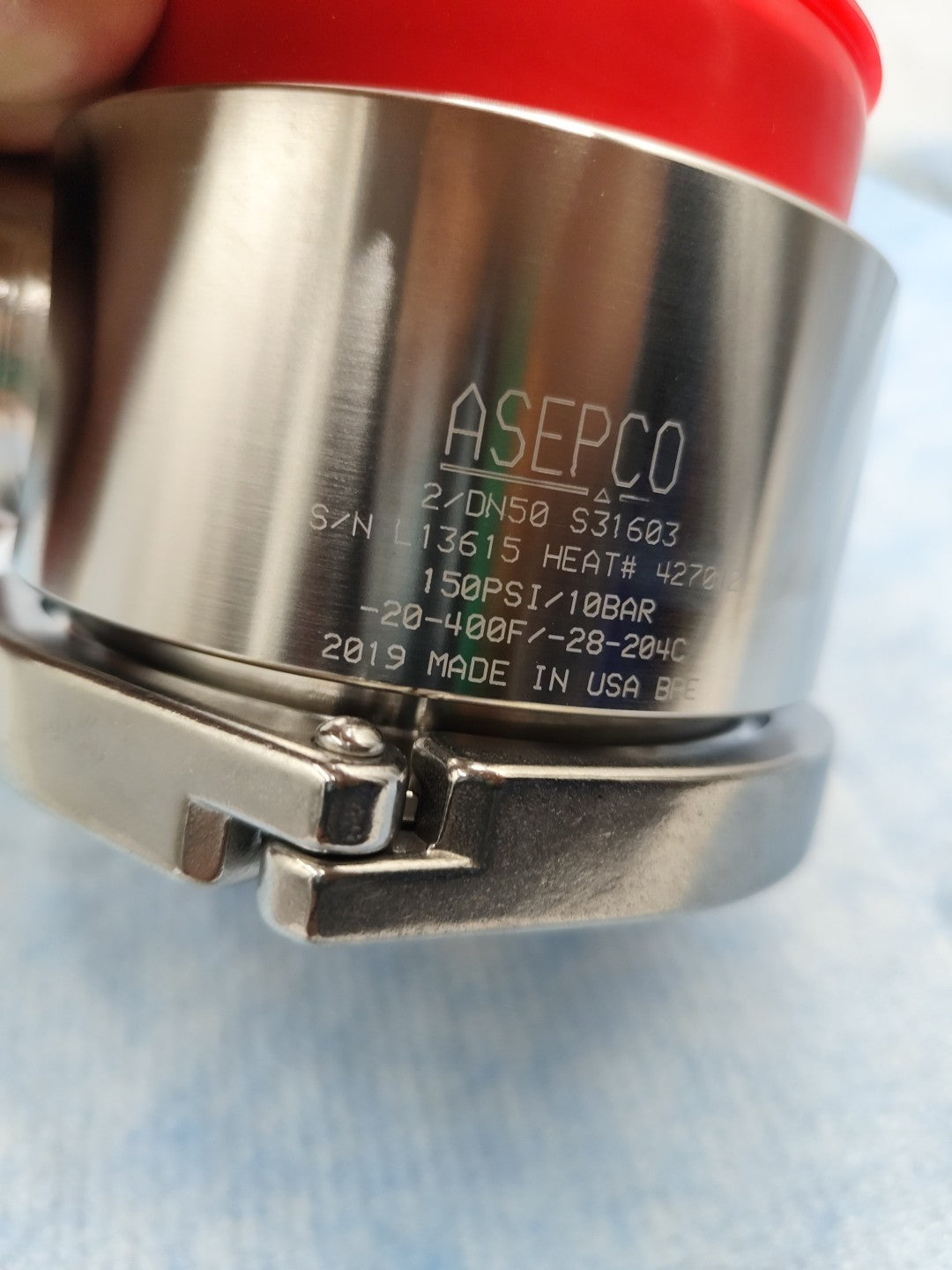 Tank Valve 2/dn50 s31603 New ASEPCO Weirless Radial diaphragm Process valve
