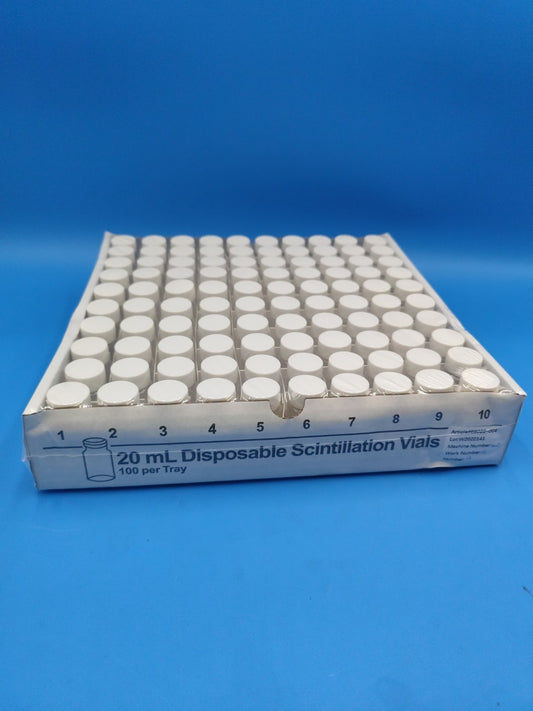 20 ml disposable scintillation vials Tray Of 100 PCs