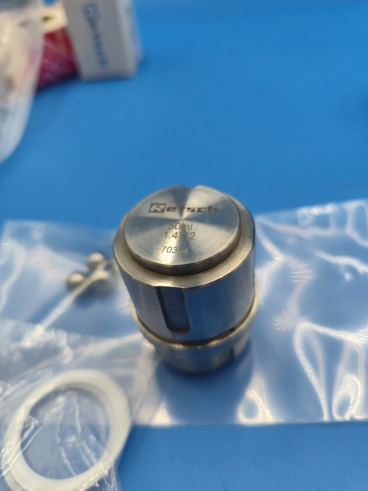 Retsch 50ml 70354 grinding jar 1.4112 With Seal And Grinding Balls