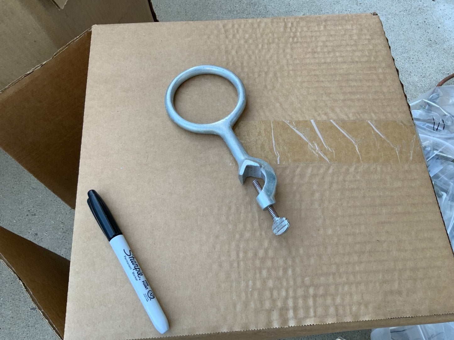 laboratory clamp or ring for column flask etc