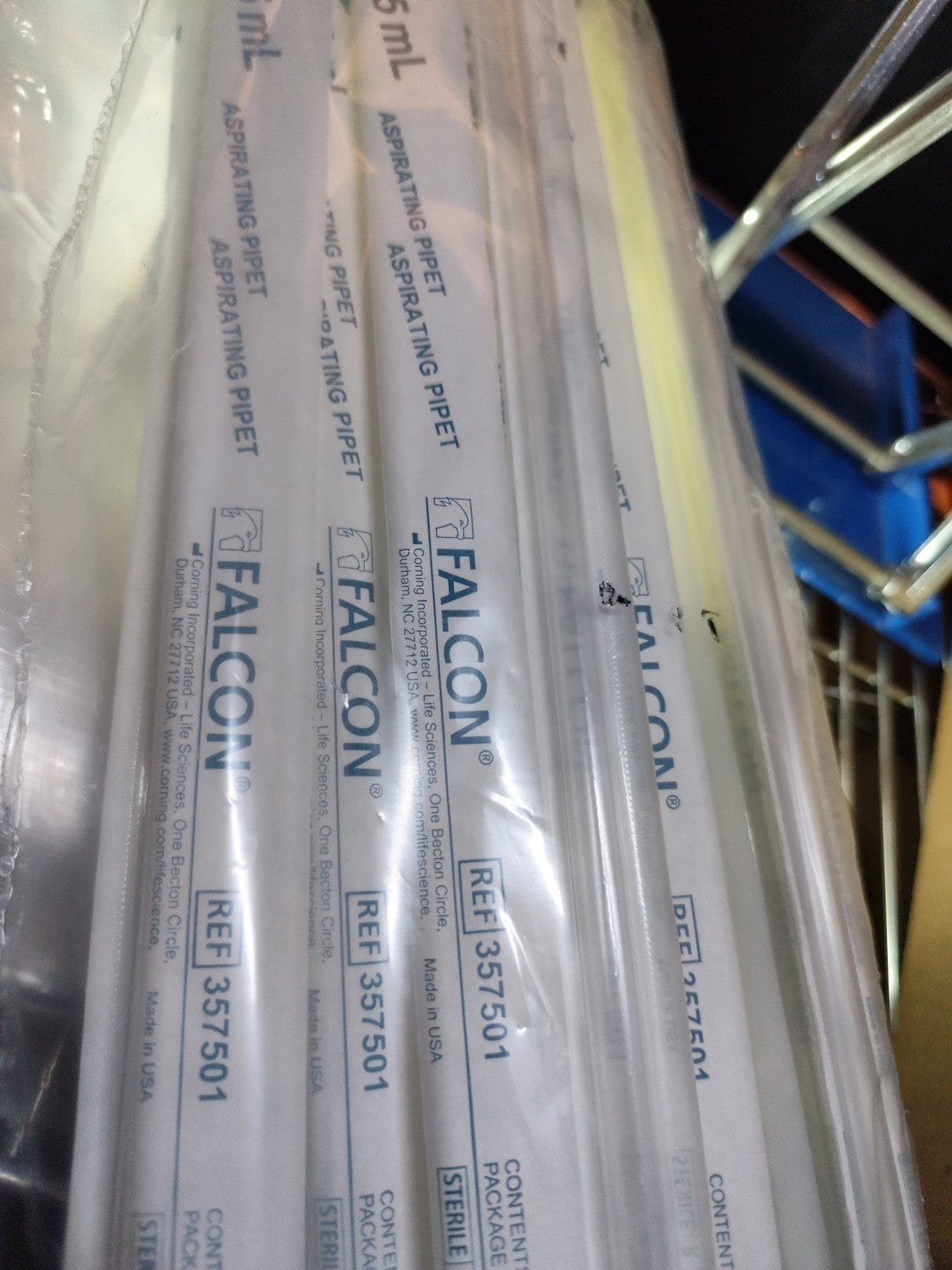 Falcon 5 mL Aspirating Pipet without Graduations Indi. Wrapped 357501