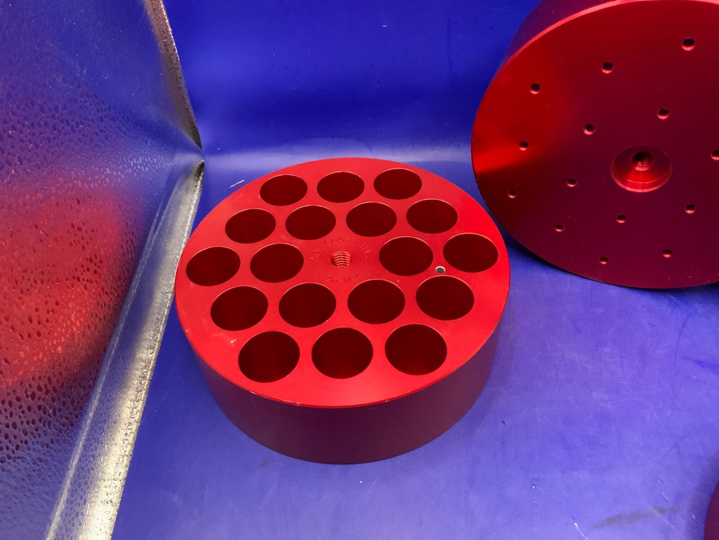 Round Metal Reaction Block from ChemGlass Ace Glass etc