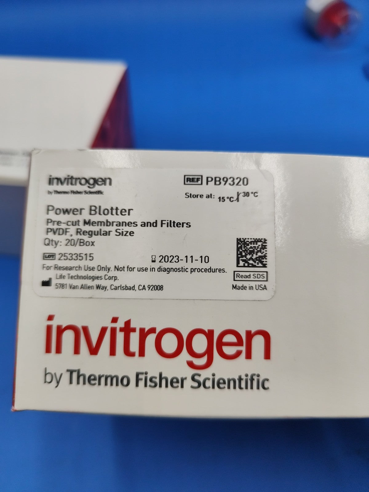 PB9320 (Invitrogen Power Blotter Pre-cut Membranes and Filters, PVDF Pk20