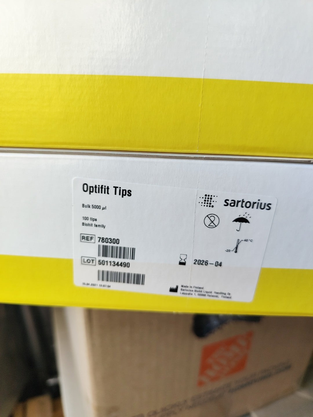 Sartorius optifit tips 5000 ul Bulk 100 Tips 780300