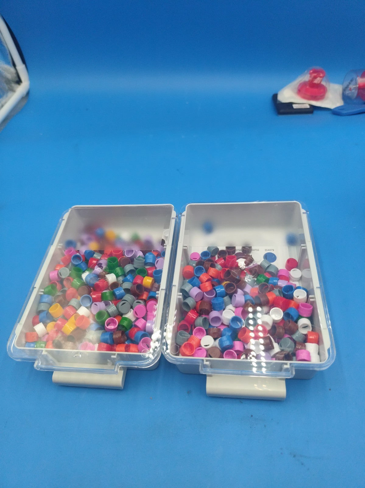 Thermo Scientific Cryo Vial Closure Color Coders Two Partial Boxes Assorted 