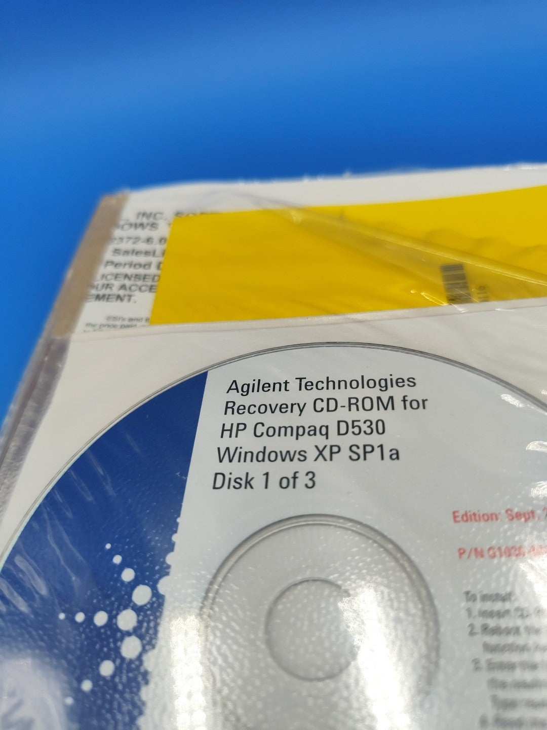 agilent technologies recovery cd-rom hp compaq d530 3 CDs New