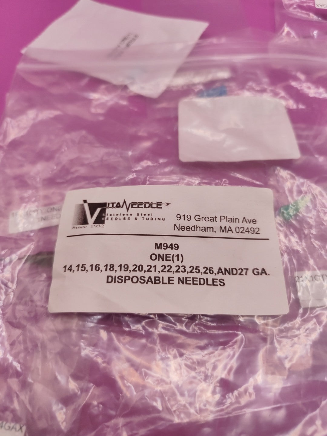 McMaster Carr Needle Set Of 11 Different Gauges With Luer Lock Connection 