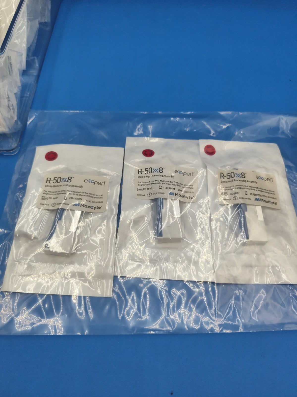 3/Pk MAXCYTE R-50x8 Expert Electroporation Processing Assembly
