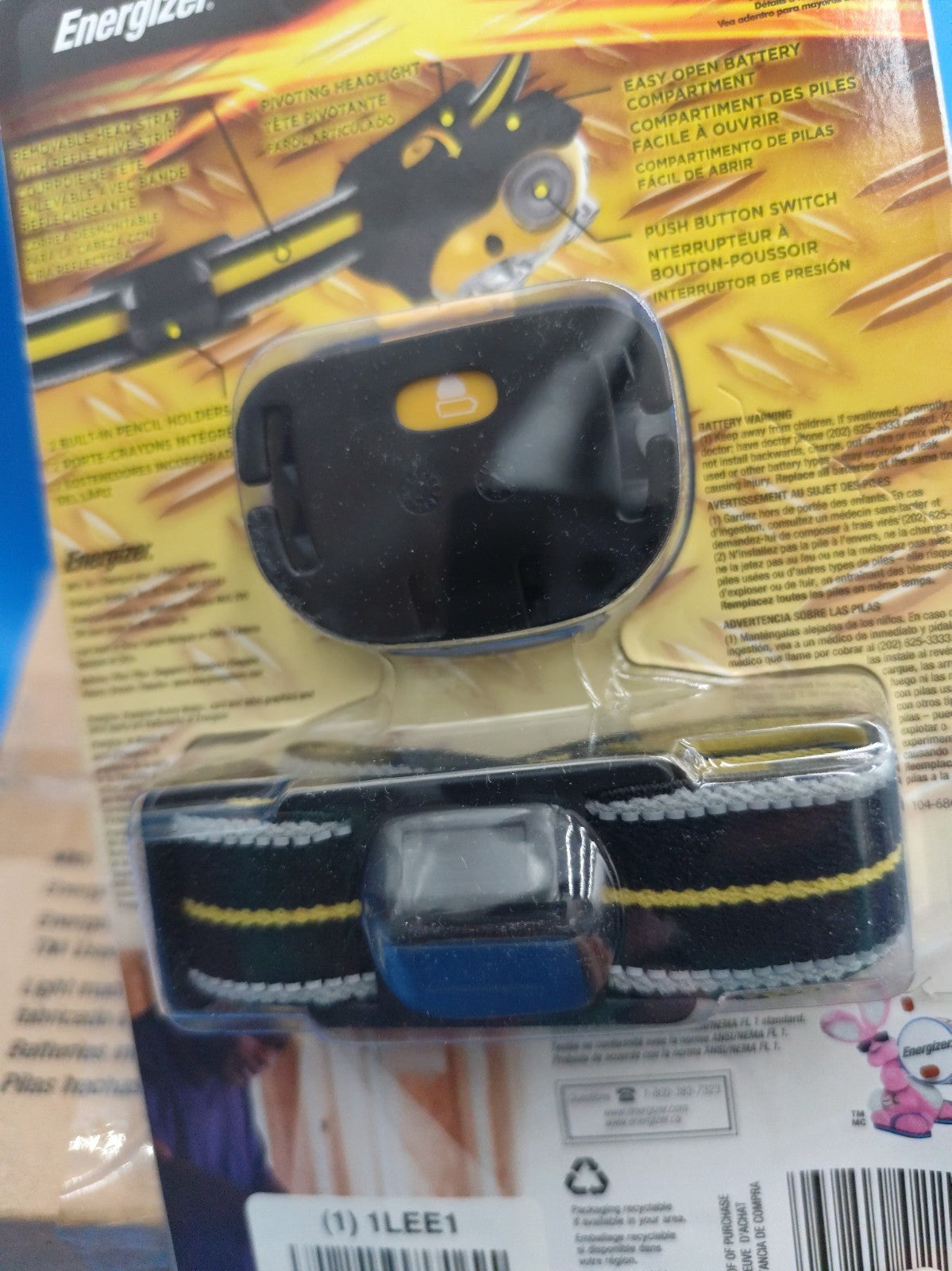 6 Pack Energizer 95 Lumens Headlight Water Resistant