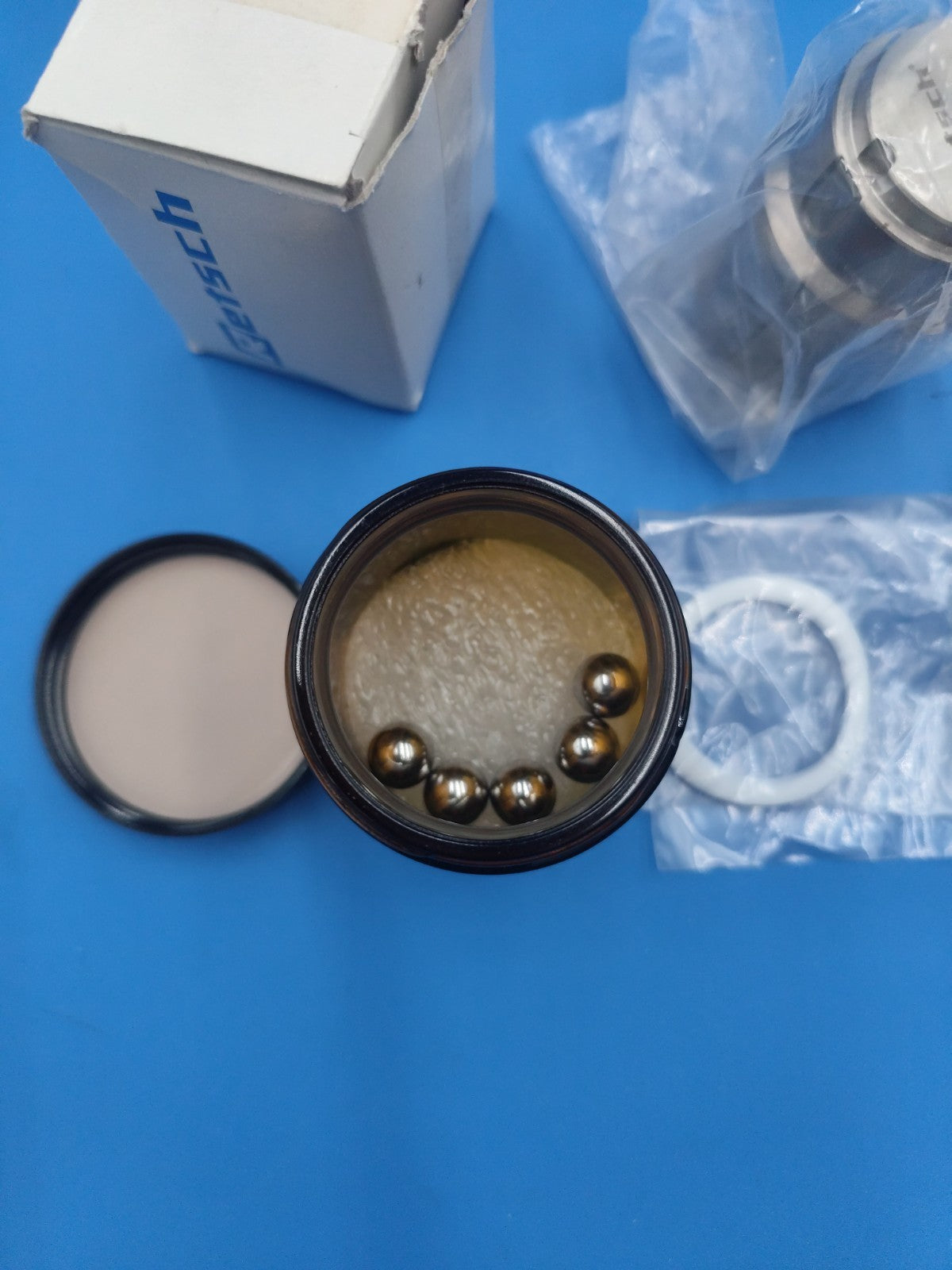 Retsch 70354 Mixing Mill Grinding Jar Chamber 50ml 1.4112 New With Seal And Ball