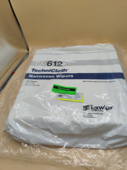 12"X12" Technicloth TX612 Wips Case Of 10 Bags Total 1500 Wipes