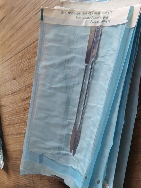 Lot Of 10 Metal Spatula Laboratory Clean