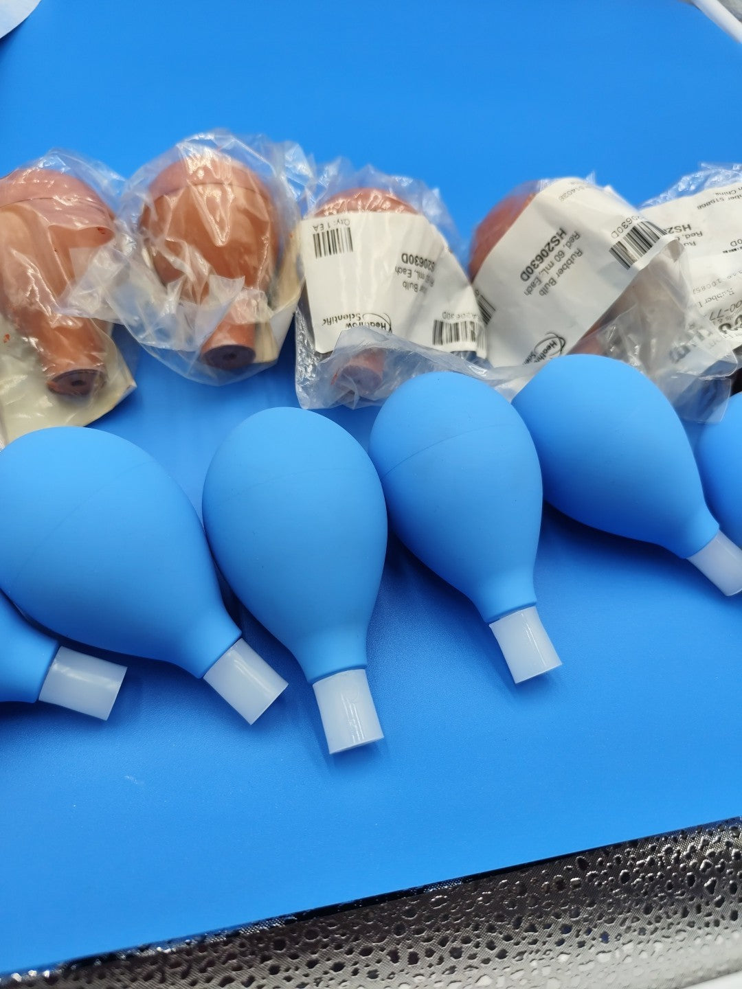 Set Of Two New Pipet Pipette Bulb Blue 85ml Bel-Art 37886-0000