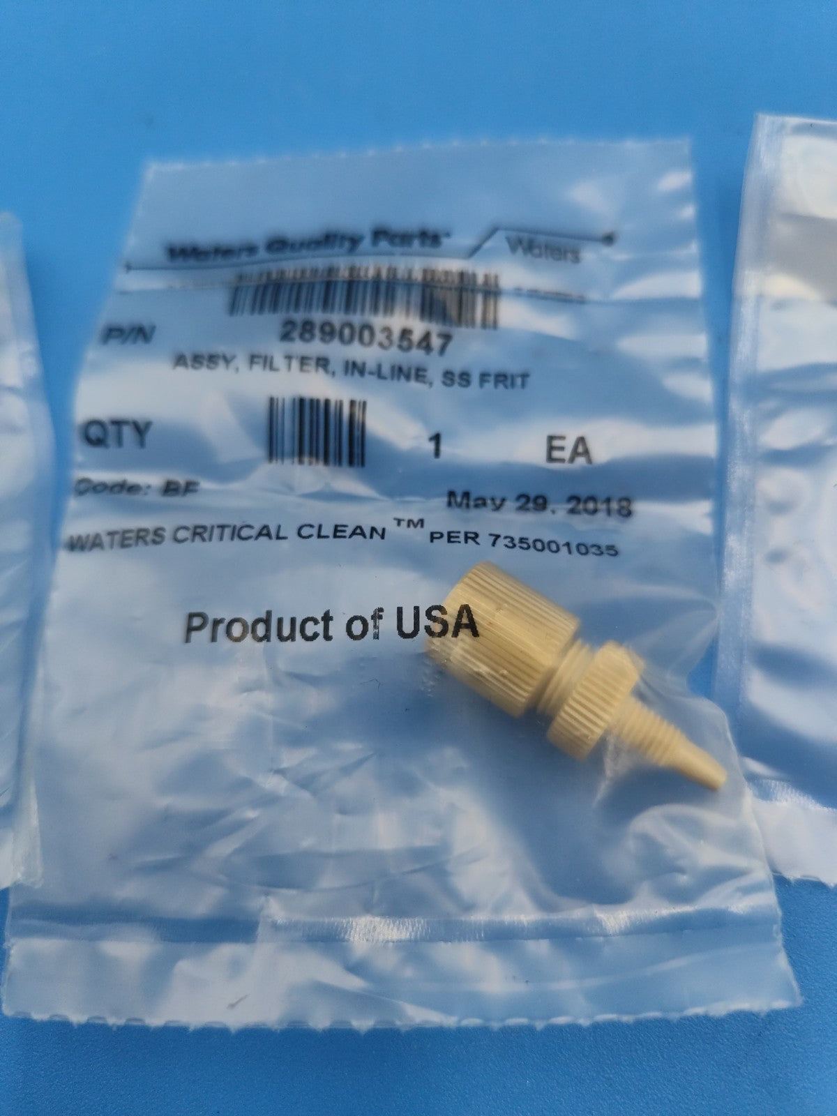 Waters ASSY, FILTER, IN-LINE, SS FRIT 289003547 Critical Clean 735001035