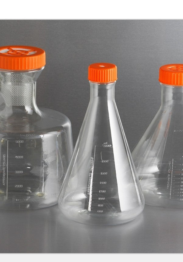 431281 Corning 2 L Baffled PETG Erlenmeyer Flask with Vent Cap Case 6