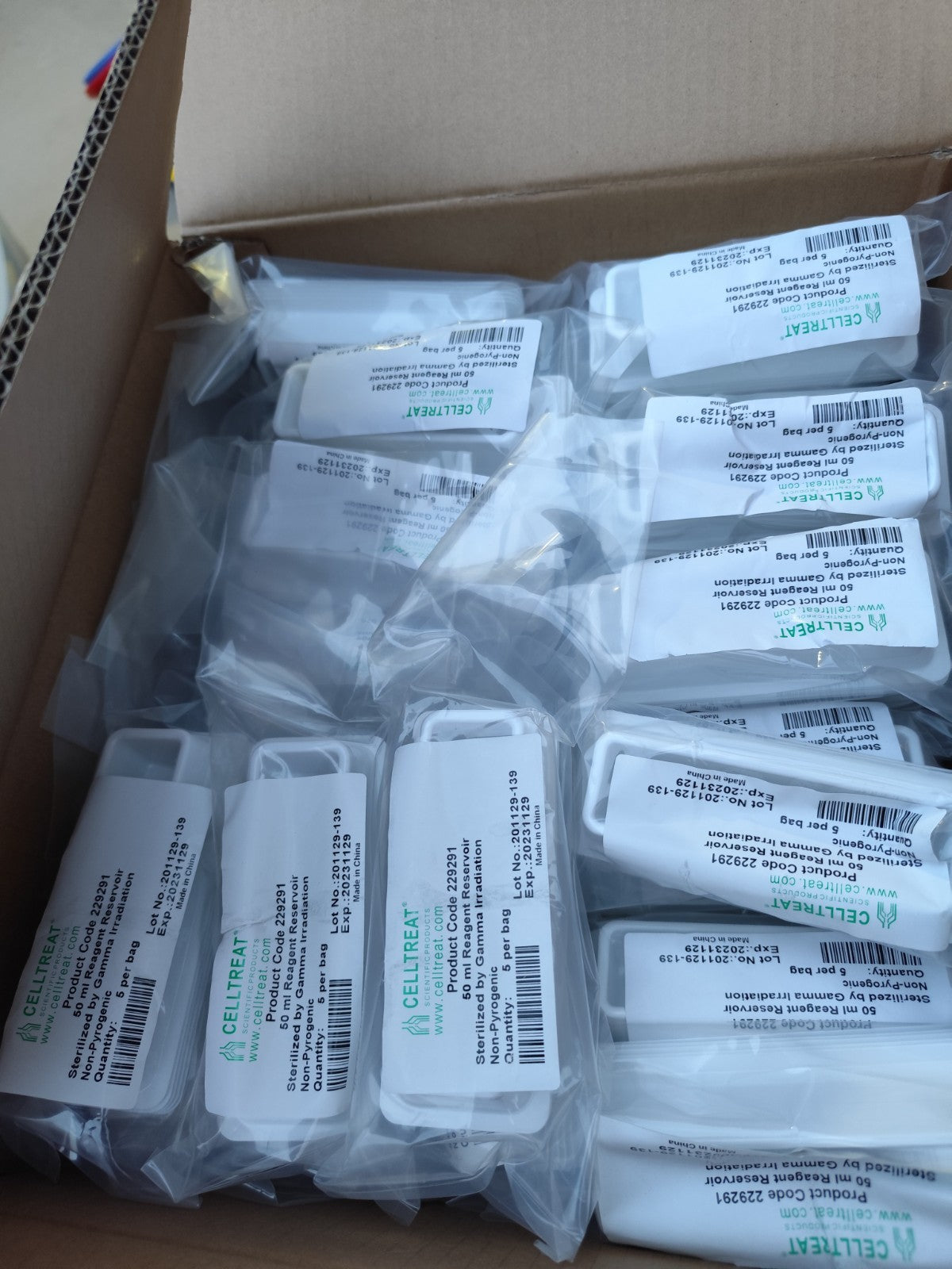 celltreat 50ml reservoir 229291 about 180pcs