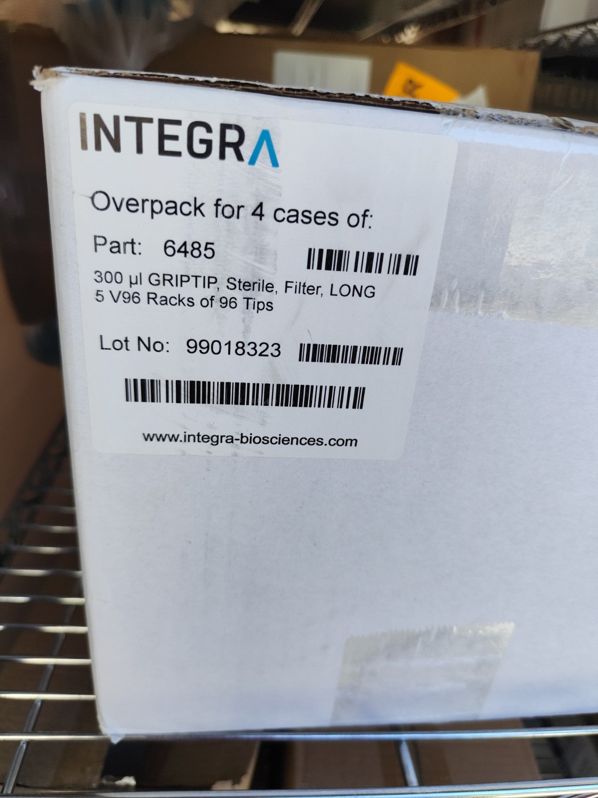 Integra Viaflo 6485 300uL LONG GRIPTIP sterile  filtered 20 racks Full Case