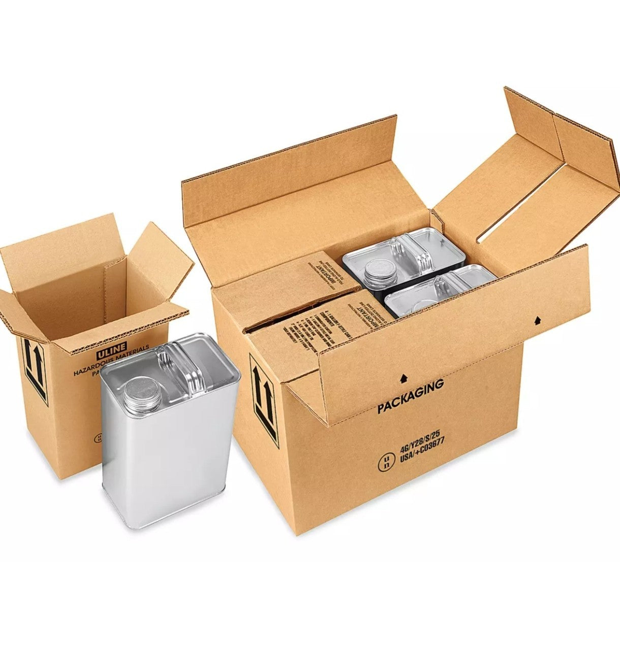 S-22152 Uline F-Style Metal Shipper Kit 2x1 Gallon