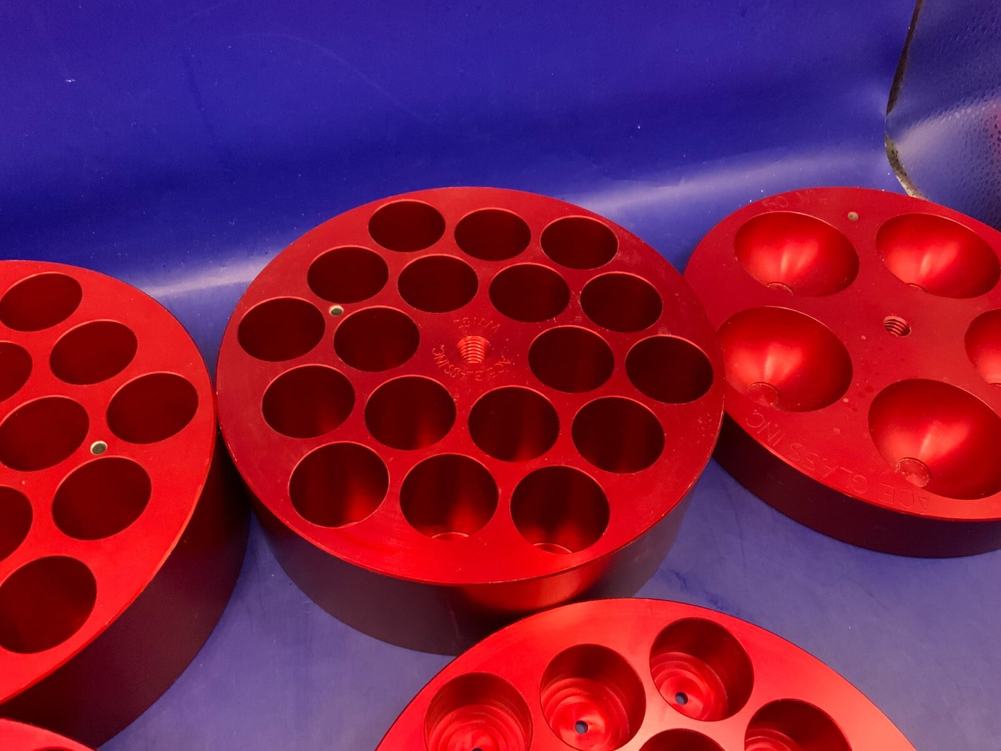 Round Metal Reaction Block from ChemGlass Ace Glass etc