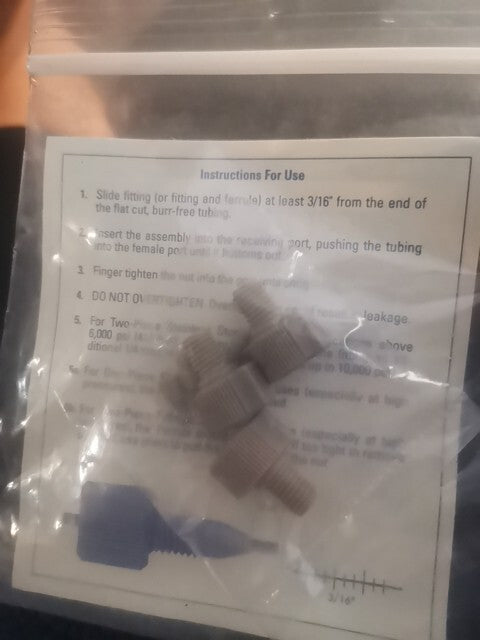 Upchurch LONG PEEK FINGERTIGHT Fittings F330x